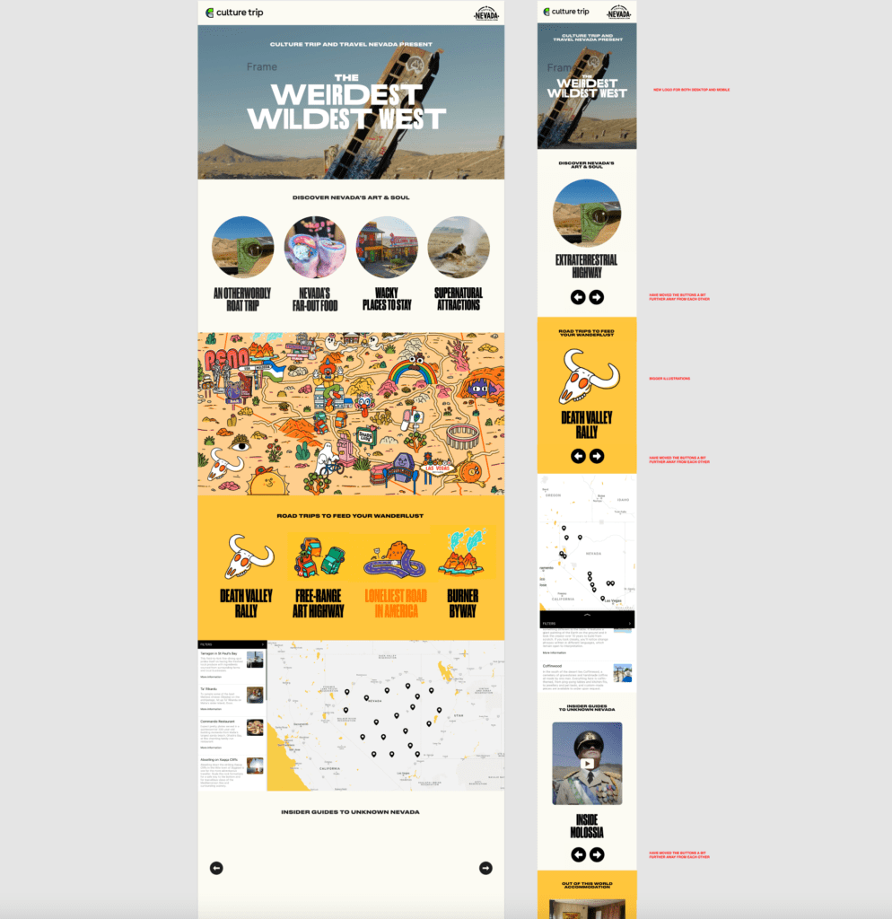 Initaila designs Visit Nevada website by Culture trip
